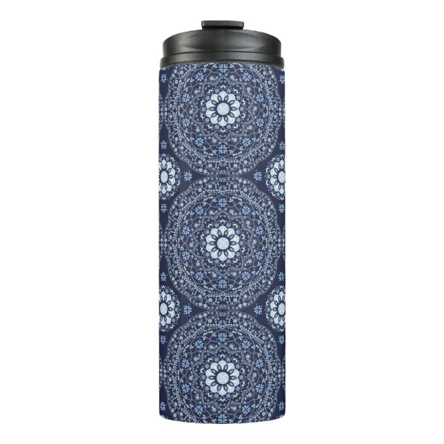 Blue Mandala Thermal Tumbler (Front)