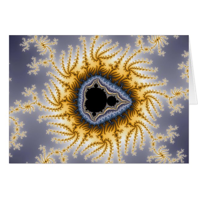 Blue Mandelbrot - Fractal Card (Front Horizontal)