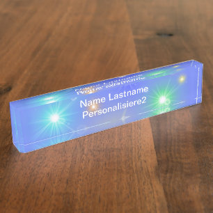 blue,many colourful little sun, lights nameplate