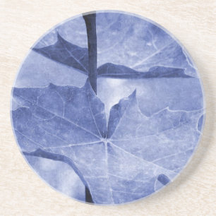 Blue Maple Leaf Coaster