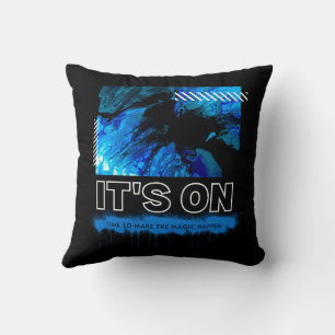 Blue Marble Abstract Acrylic Street Graphic Cushion