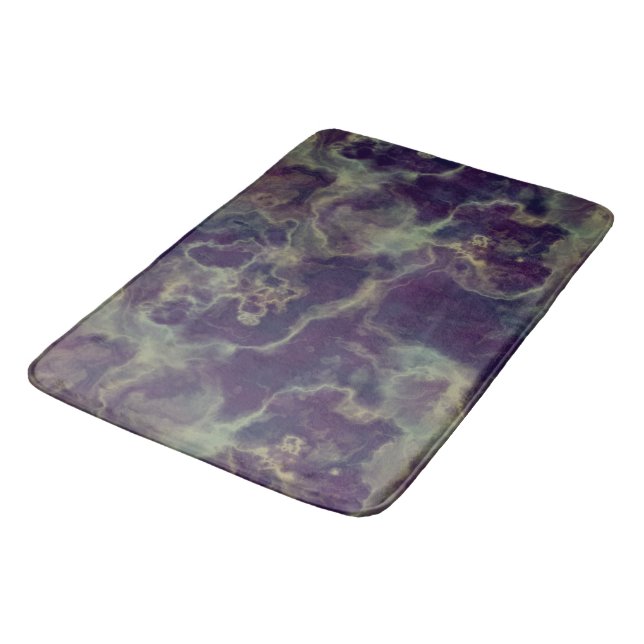 blue Marble abstract Bath Mat (Angled)