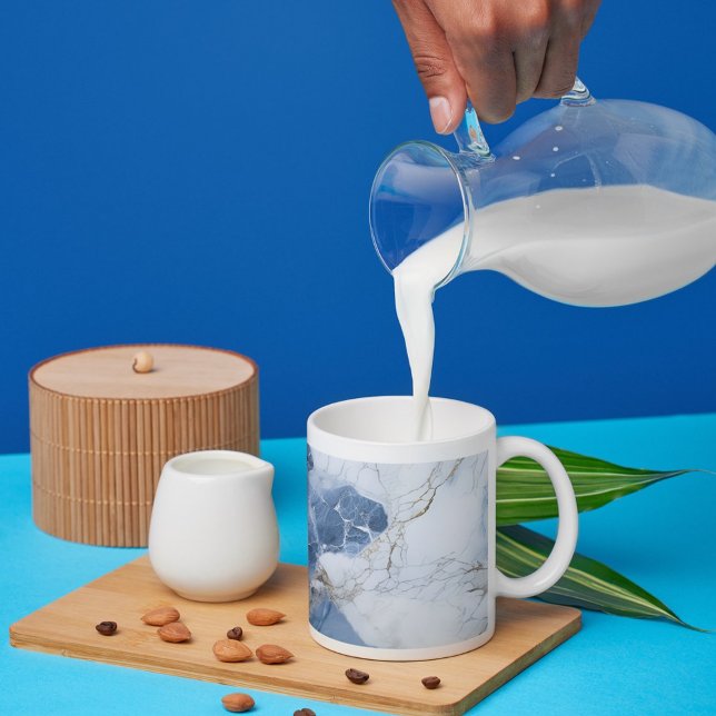 blue marble abstract coastal pattern coffee mug (Creator Uploaded)