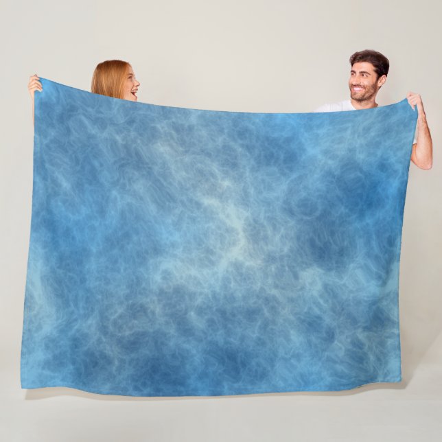 Blue Marble Abstract Fleece Blanket (In Situ)