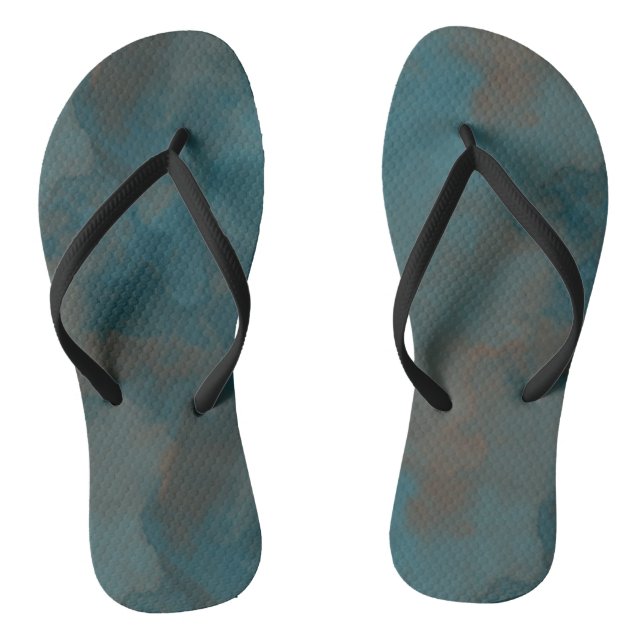  Blue Marble Abstract Jandals (Footbed)