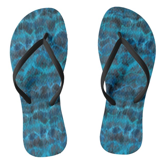 Blue Marble Abstract Jandals (Footbed)