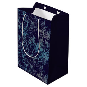 Blue Marble abstract Medium Gift Bag