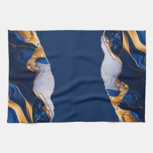 BLUE MARBLE AGATE Table Runner Tea Towel