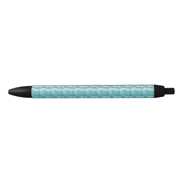 Blue marble black ink pen (Front)