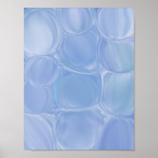 Blue Marble Bubbles Poster