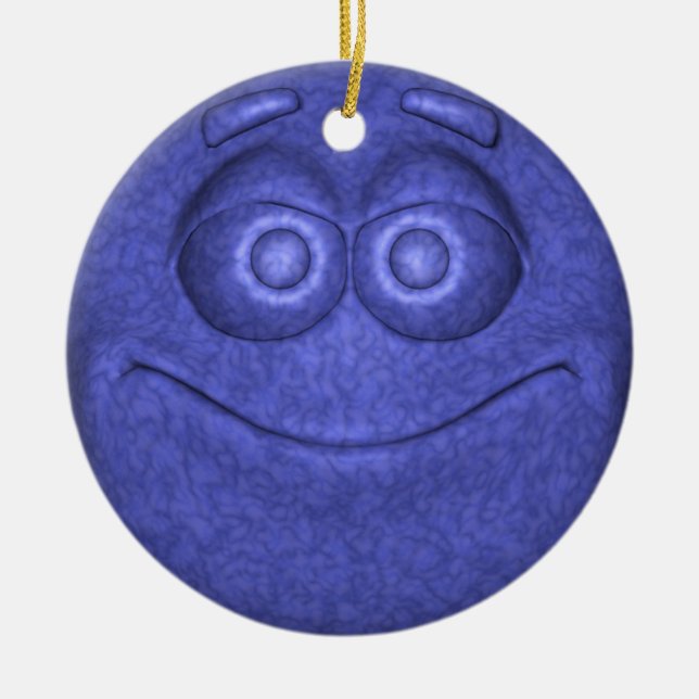 Blue Marble Ceramic Tree Decoration (Front)