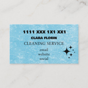 Blue Marble Cleaning Service Business Card