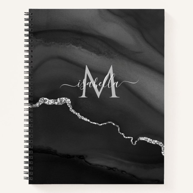 Blue Marble Custom Monogram Bullet Journal (Front)