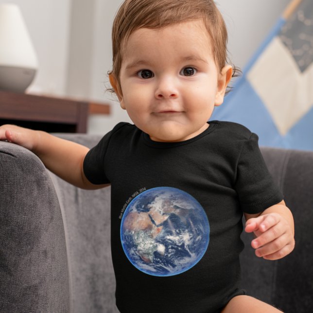 Blue Marble Earth, 2014 Satellite Photograph Baby Bodysuit (Creator Uploaded)