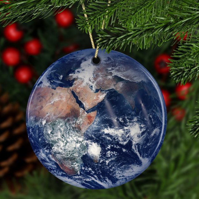 Blue Marble Earth, 2014 Satellite Photograph Ceramic Tree Decoration (Creator Uploaded)