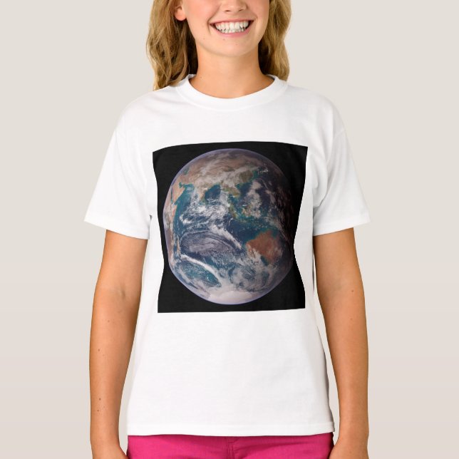 Blue Marble Earth (Eastern Hemisphere) T-Shirt (Front)
