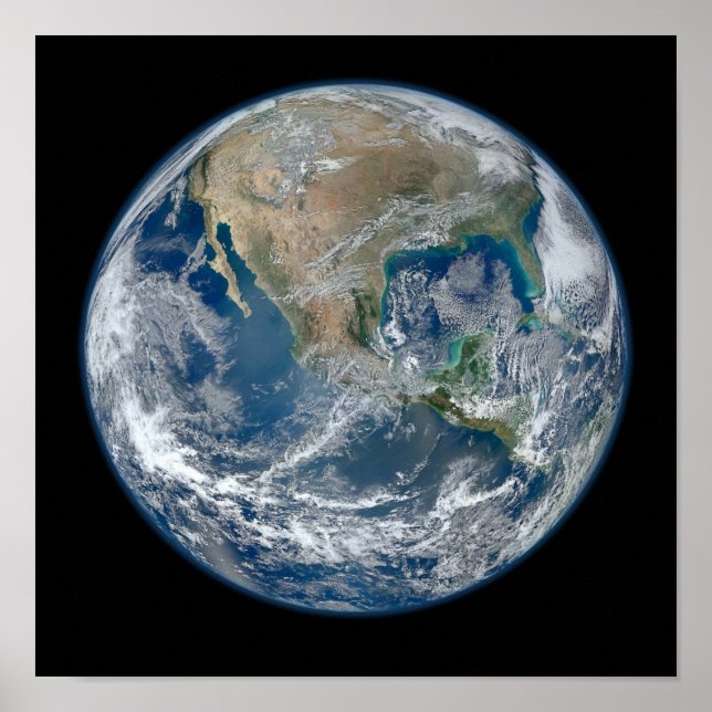 Blue Marble - Earth Seen From Space Poster (Front)