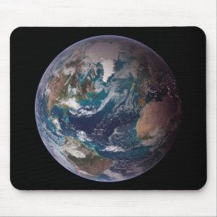 Blue Marble Earth (Western Hemisphere) Mouse Pad