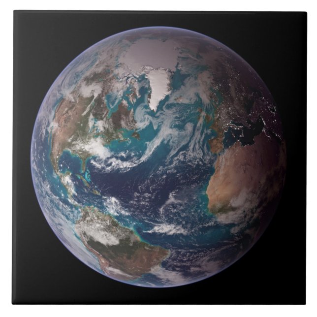 Blue Marble Earth (Western Hemisphere) Tile (Front)