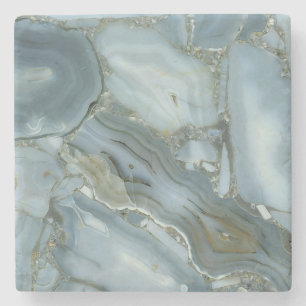 Blue Marble effect. Stone Coaster