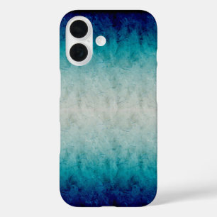 Blue Marble Gradient Design Reflected iPhone 16 Case