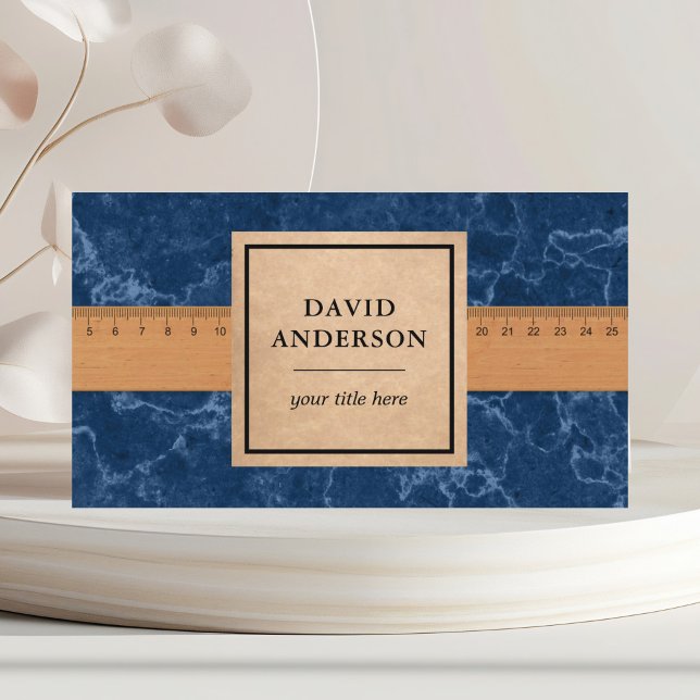 Blue Marble Granite Splashback Kitchen Countertop Business Card (Creator Uploaded)