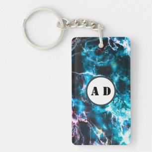Blue Marble Key Ring
