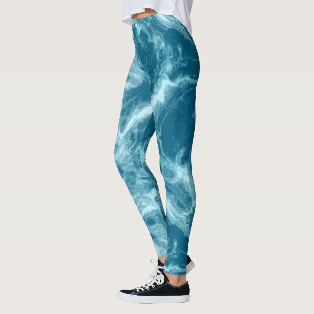 Blue Marble Leggings (Left)