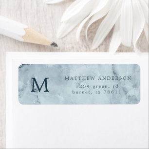 blue marble masculine return address