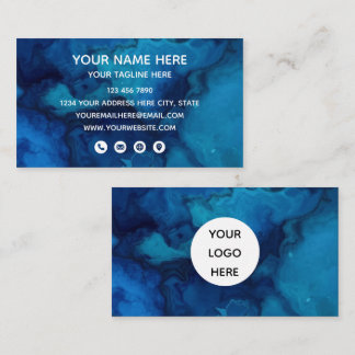 Blue Marble Modern Business Card