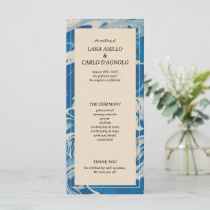 Blue Marble Modern Coastal Wedding Program