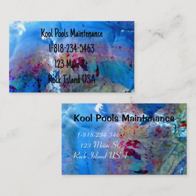 Blue Marble Opal Business Card (Front/Back)