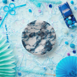 Blue Marble Paper Plate