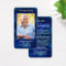 Blue Marble Photo Funeral Memorial Prayer Card