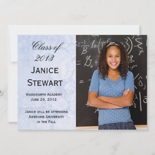 Blue Marble Photo Graduation Announcement