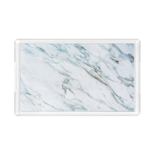 Blue Marble Rectangle Vanity Tray