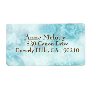 Blue Marble  Return Address Label