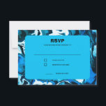 Blue Marble Star of David Custom Bar Bat Mitzvah RSVP Card<br><div class="desc">Perfect response card to include for a bat mitzvah, bar mitzvah or other Jewish celebration! Hand made abstract art for you on the front and back side! FULLY CUSTOMIZABLE! Click on “Personalise” above to edit the text. Click "edit using design tool" to adjust the fonts, colours and placements and to...</div>