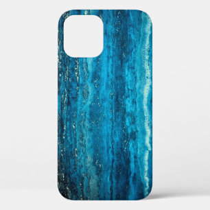 Blue marble stone iPhone 12 case