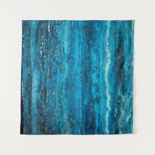 Blue marble stone tapestry