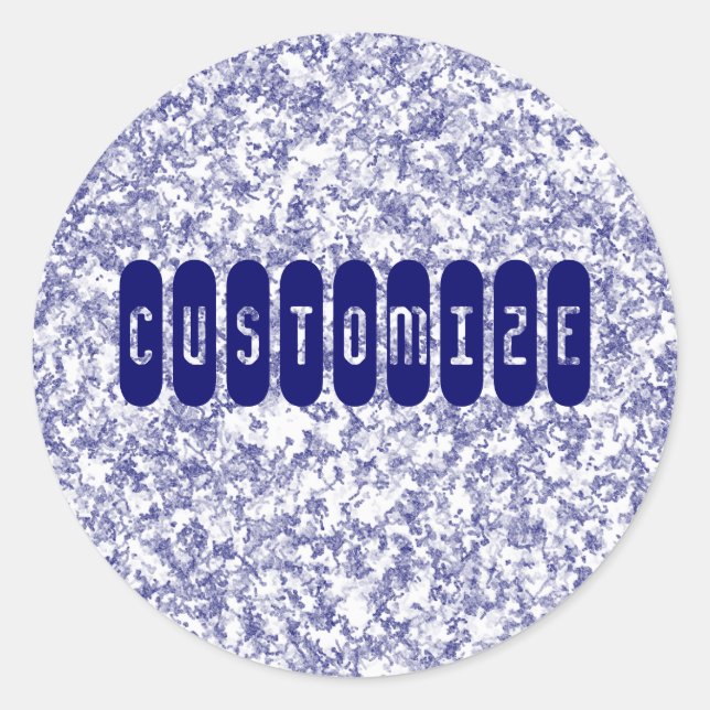 Blue Marble - Template Classic Round Sticker (Front)