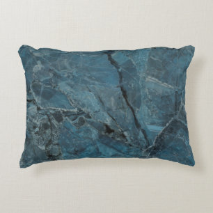 blue marble texture background, Italian marbel wit Decorative Cushion