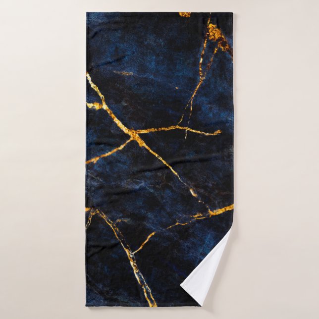 Blue marble texture background, Italian marble sla Bath Towel (Bath Towel)
