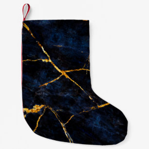 Blue marble texture background, Italian marble sla Small Christmas Stocking