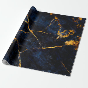 Blue marble texture background, Italian marble sla Wrapping Paper