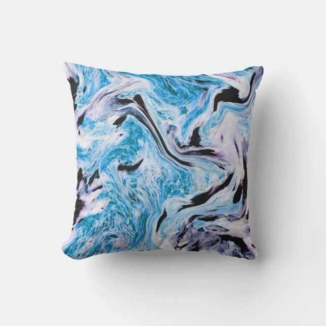 Blue Marble Texture Cushion (Front)