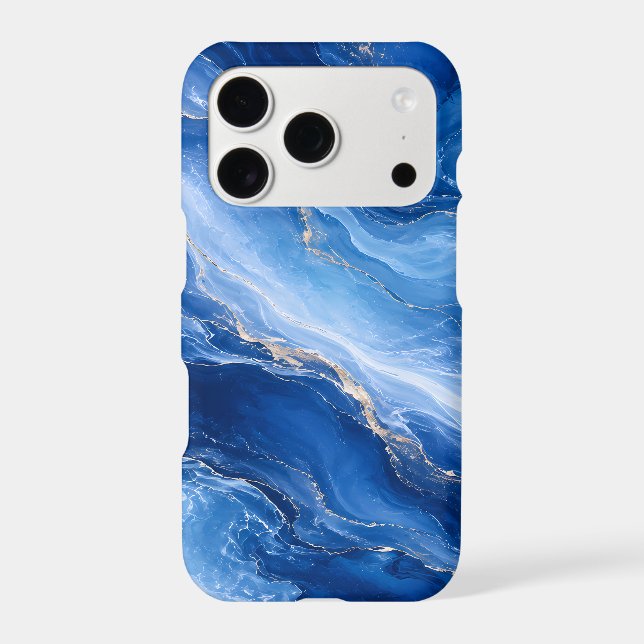 Blue Marble Waves Luxury Abstract (Back)