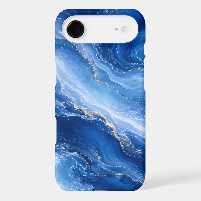 Blue Marble Waves Luxury Abstract (Back)