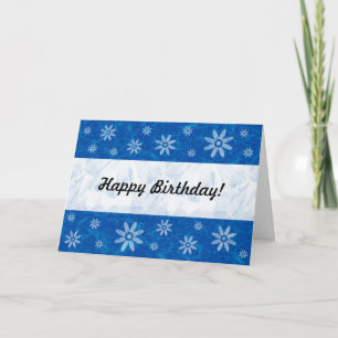 Blue Marble with Flowers Card