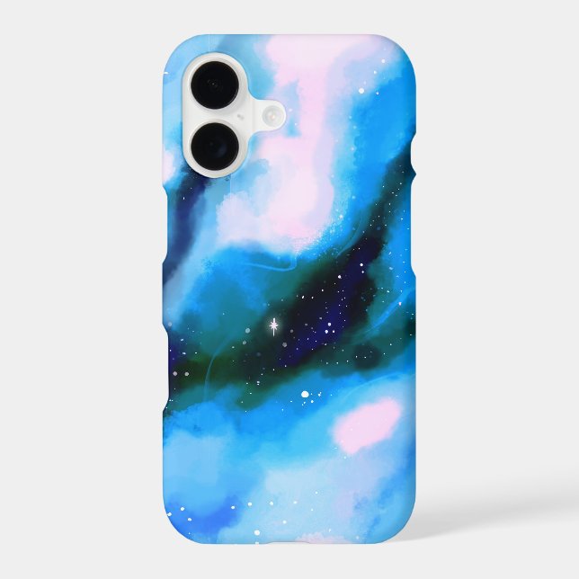 Blue Marbled Outer Space Abstract Background (Back)